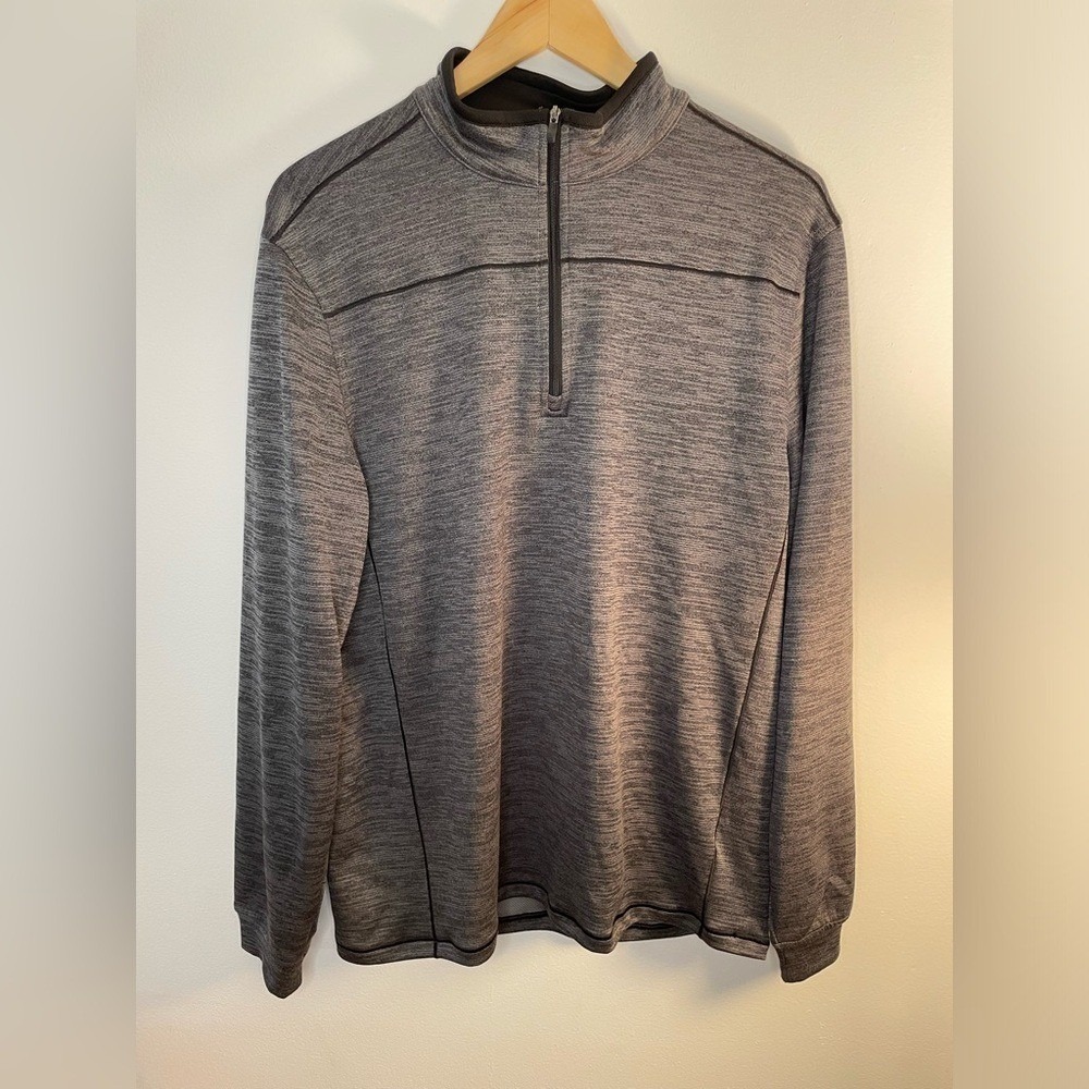 Pebble Beach Mens Medium Dry Luxe Performance Quarter Zip Pullover